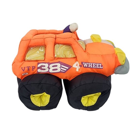 Vintage Good Stuff Monster Truck Plush Neon Orange 4 Wheel 38 BTP 1992 - Picture 13 of 13